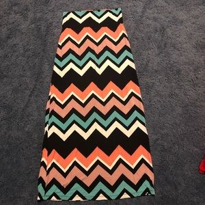 Chevron maxi skirt